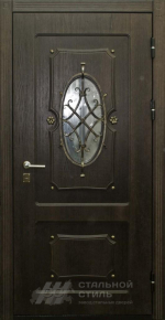 Парадная дверь №389 с отделкой Массив дуба - фото