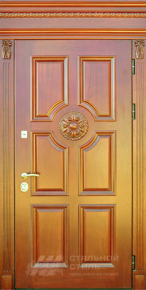 Парадная дверь №2 с отделкой Массив дуба - фото