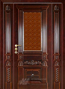 Парадная дверь №3 с отделкой Массив дуба - фото