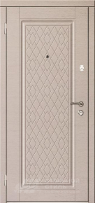Светлая двухконтурная стальная дверь с накладками МДФ в квартиру с отделкой МДФ ПВХ - фото №2
