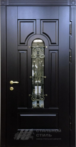 Парадная дверь №336 с отделкой Массив дуба - фото