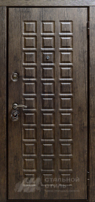 Металлическая дверь в квартиру (серый цвет) с отделкой МДФ ПВХ - фото