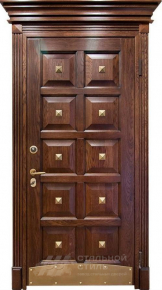 Парадная дверь №374 с отделкой Массив дуба - фото