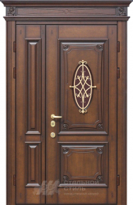 Парадная дверь №370 с отделкой Массив дуба - фото