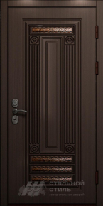 Парадная дверь №401 с отделкой Массив дуба - фото