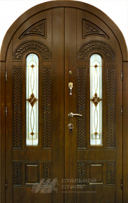 Парадная дверь №69 с отделкой Массив дуба - фото