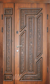 Парадная дверь №95 с отделкой Массив дуба - фото