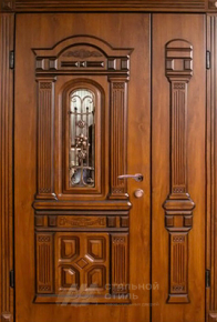 Парадная дверь №74 с отделкой Массив дуба - фото