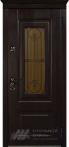 Входная дверь премиум класса с кованной решеткой  ПР №2 с отделкой МДФ ПВХ - фото