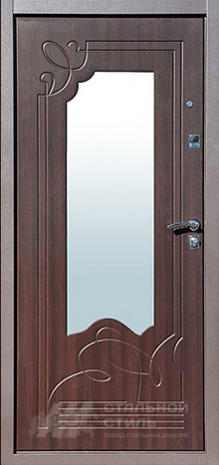 Дверь «Дверь с зеркалом №4» c отделкой МДФ ПВХ